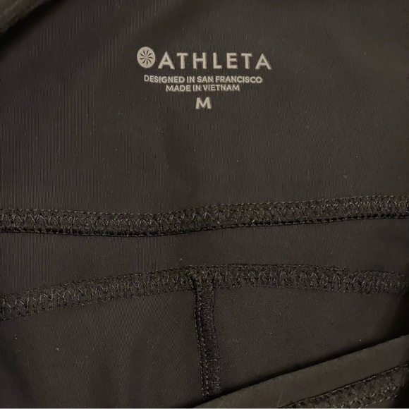 Athleta Black Legging Workout Tights Ankle Length EUC size M - Picture 9 of 9